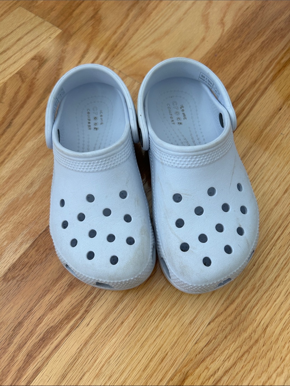 CROCS Kids White Slip-On Clogs